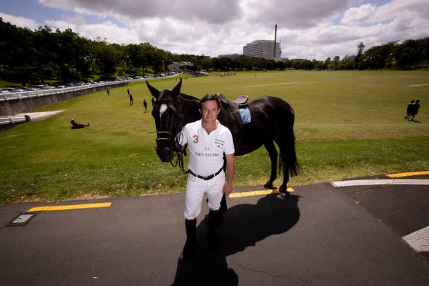 Polo player Marcus Beresford - pictured with his horse Lucy - is excited for the Lexus Urban Polo 2020, to be held at Auckland Domain for the first time. Photo / Dean Purcell 