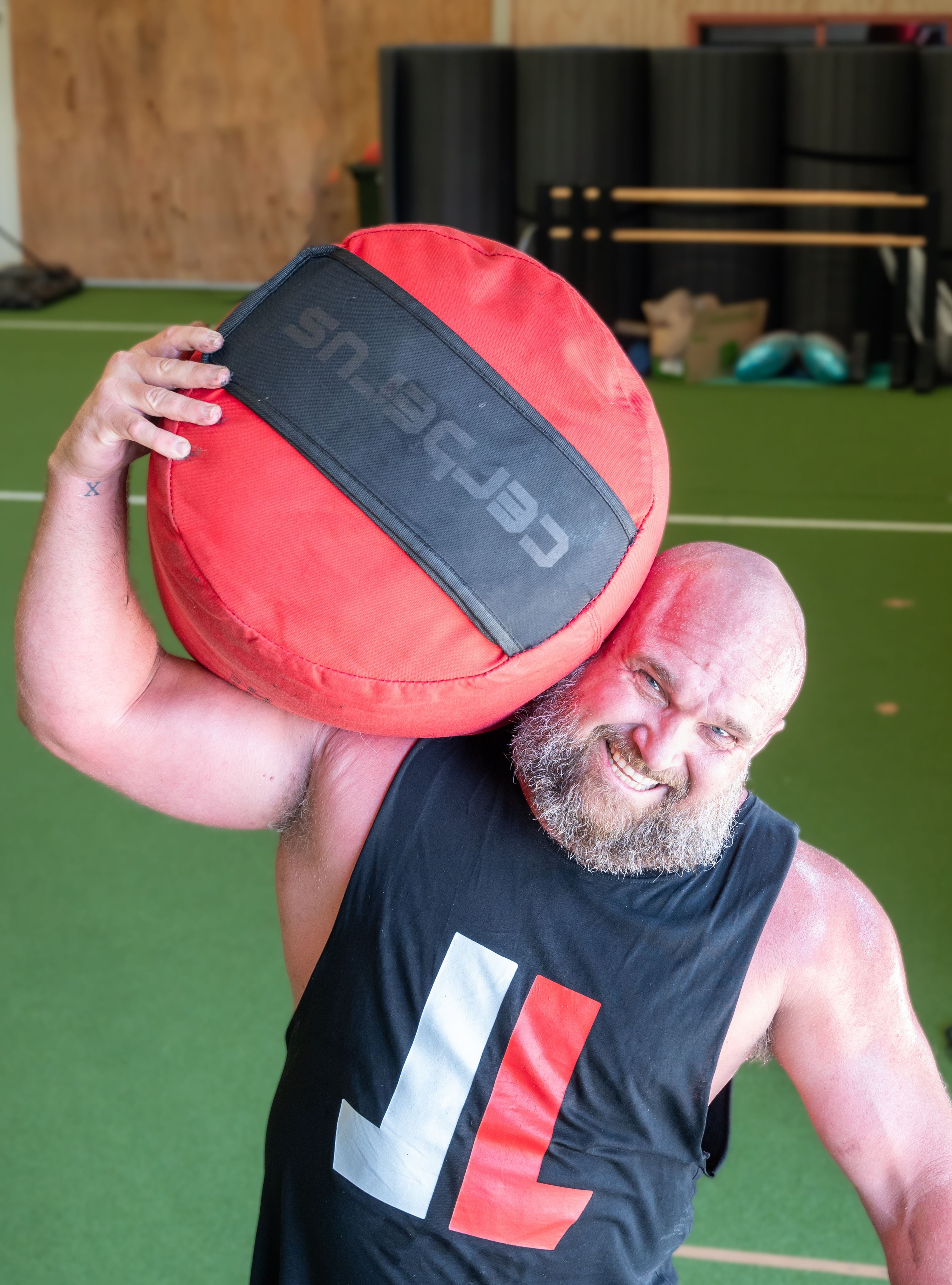 Farrell train at the Althletes Facotry before he travels to the Official Strongman Games in Madison, Wisconsin, on December 5. Photo / Brydie Thompson