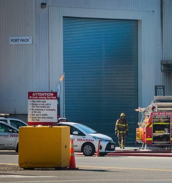 Forklift On Fire At Napier Port Nz Herald