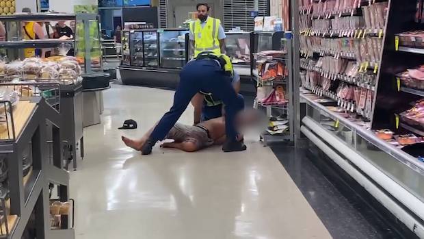 Officers had to chase the man around the supermarket. Photo / Supplied