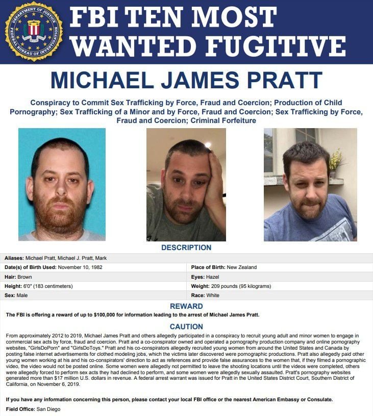 NZ pornographer Michael James Pratt on FBI's Top 10 Most Wanted list - NZ  Herald