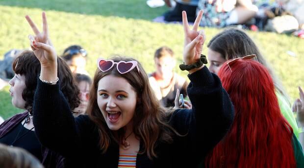 Up to 800 people walked through the gates at Cooks Gardens to witness the second ever vibe. event. Photo / Stuart Munro