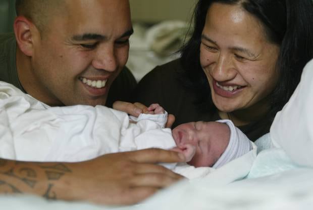 Tim and Maggie with Moana, who was the Whanganui region's first born baby in 2007. Photo / File