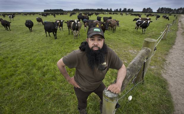 Reza Abdul-Jabbar on one of his Southland dairy properties. Picture / Brett Phibbs.