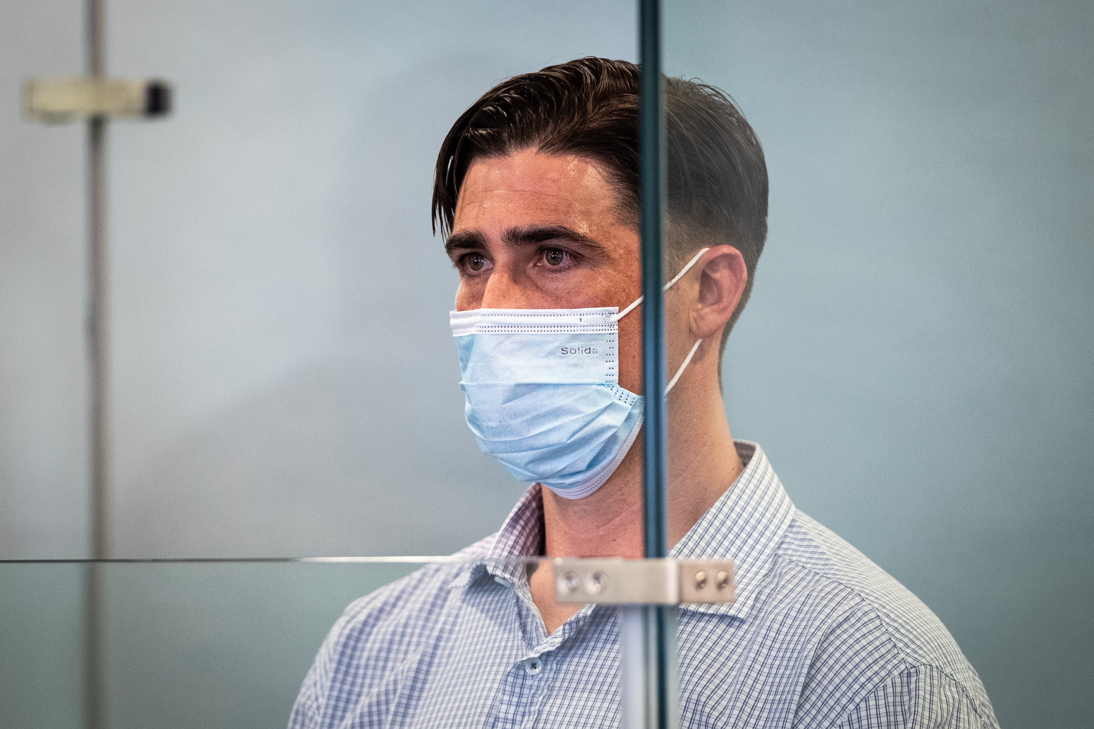 Sean Hayde on the first day of his trial. Photo / Jason Oxenham.