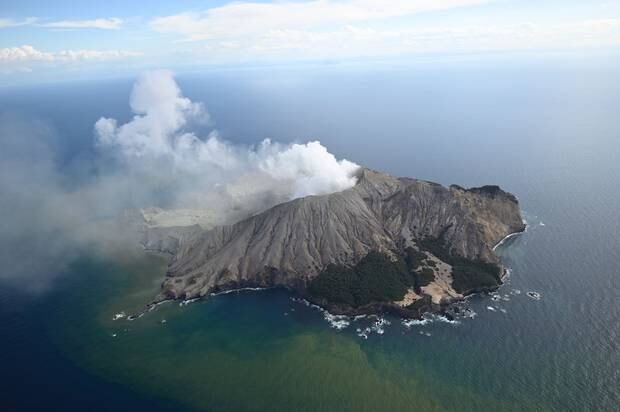 White Island after yesterday's volcanic eruption. Photo / George Novak