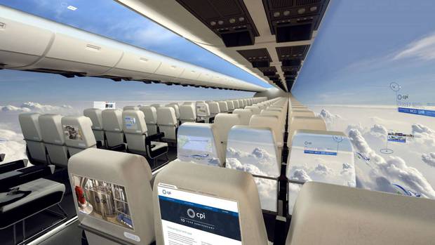 Flying without windows could be more terrifying for passengers, not less. Photo / Supplied