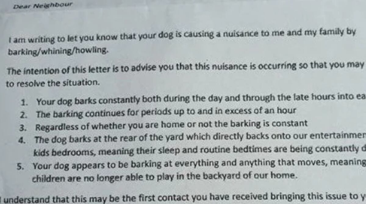 Perth Mum Loses It Over Bossy Note From Neighbour Over Barking Dog