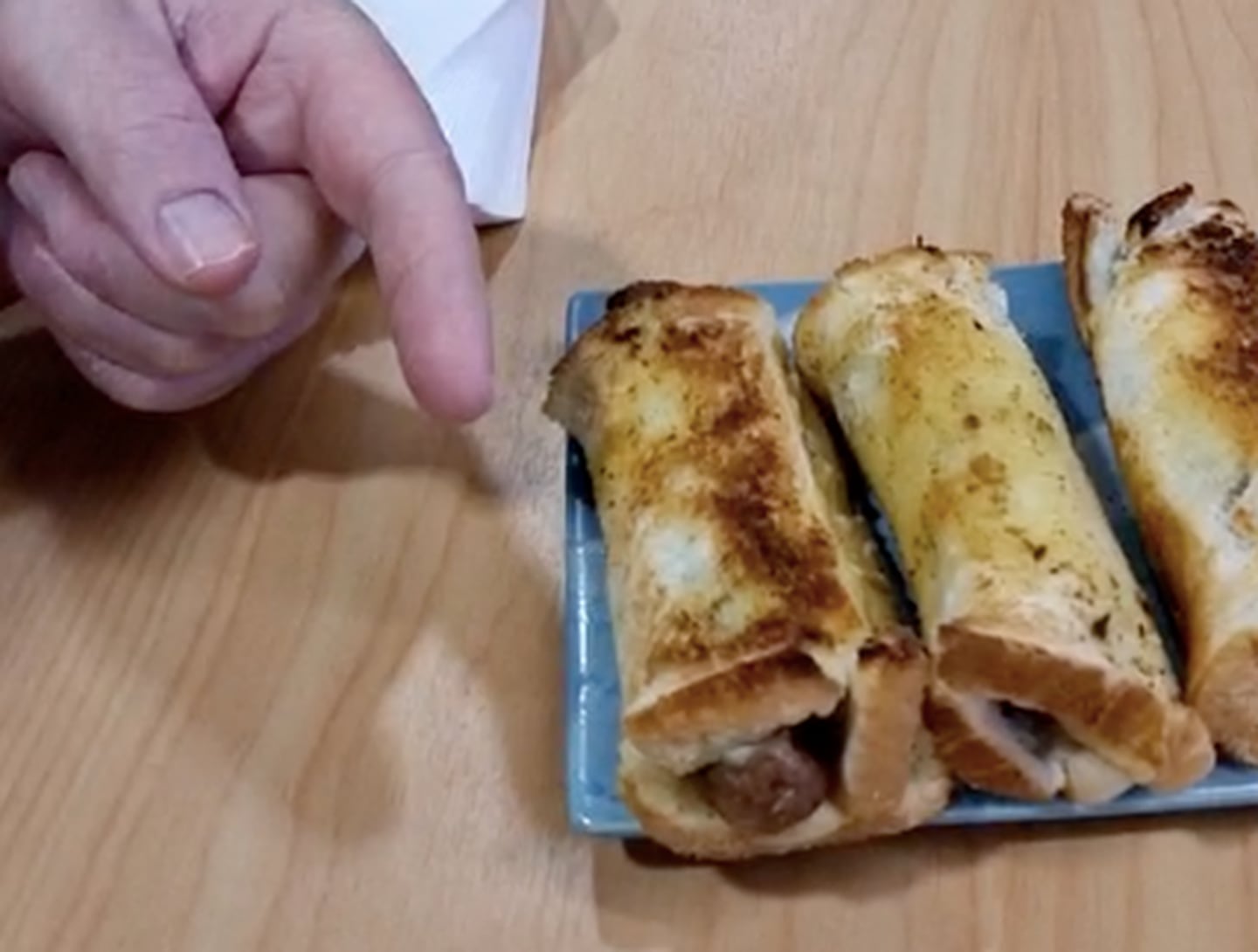 Cheese rolls with added sausage. Photo / Facebook