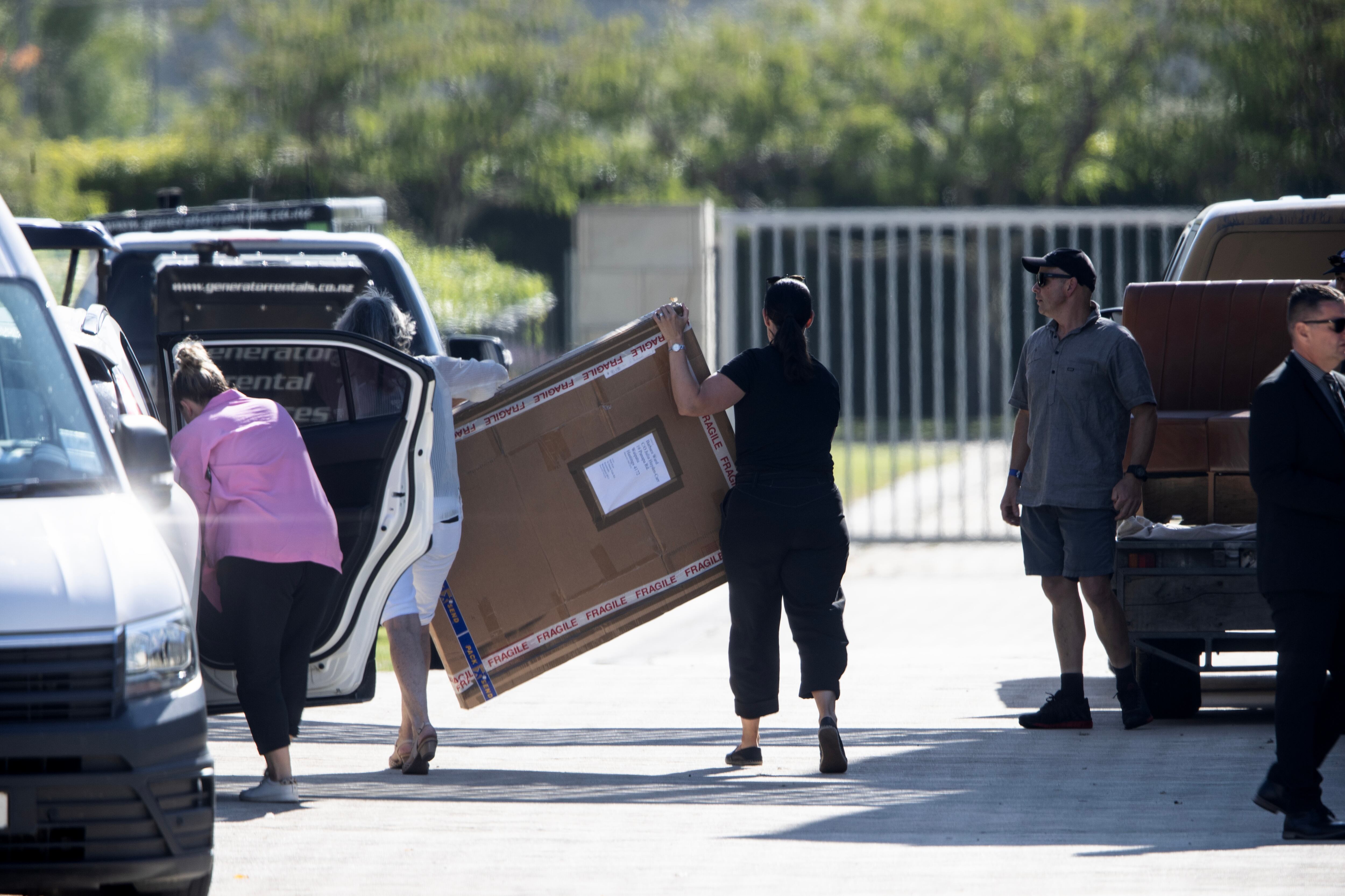 Wedding suppliers and stylists have started arriving at the venue where former Prime Minister Jacinda Ardern is getting married today. Photo / George Heard